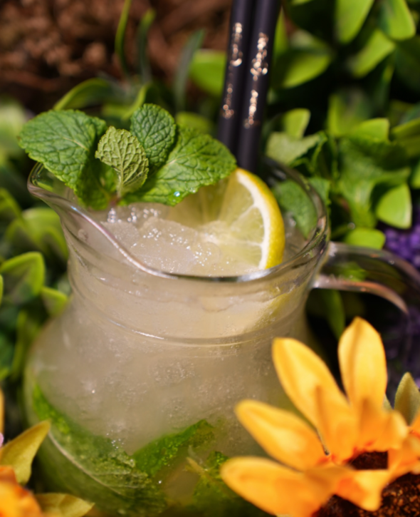 Cenas y cocteles tropicales en un jardín que nos reporta a un oasis rodeado de la esencia del barrio de Gracia en Barcelona.